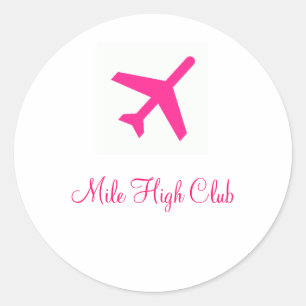 Mile High Club - Customised Classic Round Sticker