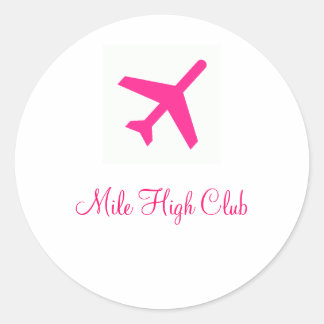 Mile High Club - Customised Classic Round Sticker
