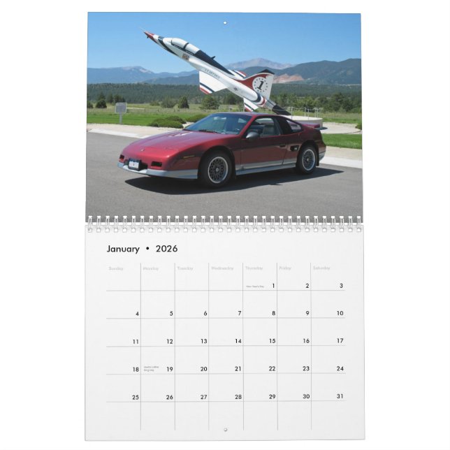 Mile High Fieros 2011 Calendar (Jan 2026)