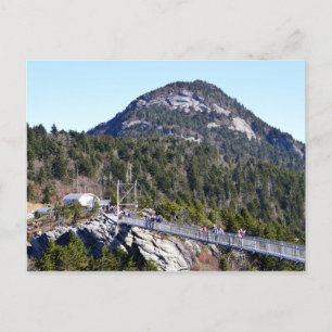 Mile High Suspension Bridge Grandfather Mountain Postcard