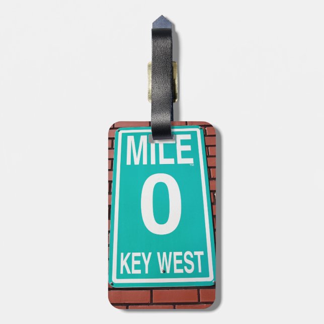Mile Marker 0 Sign Luggage Tag (Back Vertical)