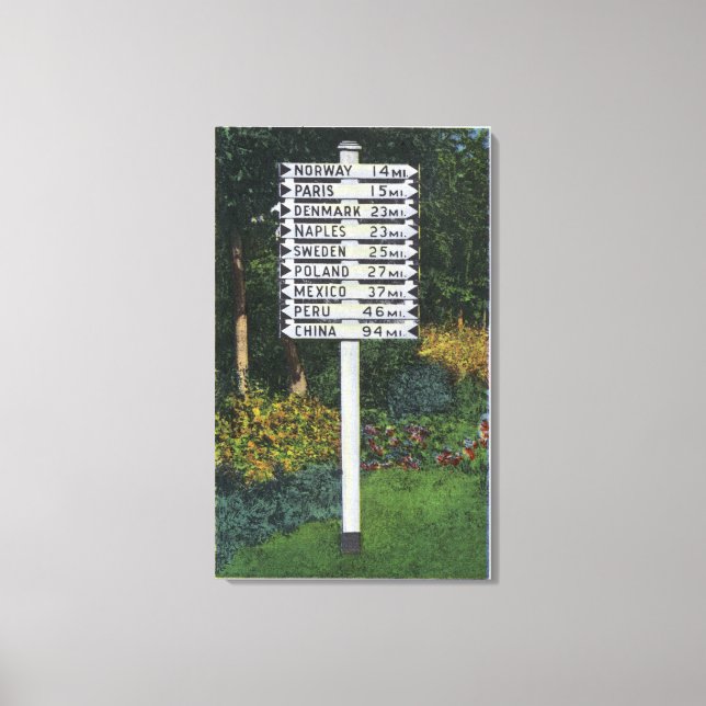 Mile Marker Sign Post (Front)