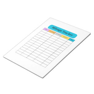 Mileage Tracker Printable   Vehicle Mileage Log  Notepad