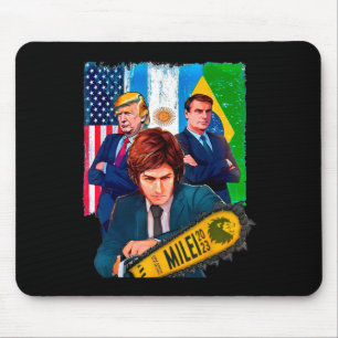 Milei Presidente 2023 Donald Trump Jair Bolsonaro Mouse Mat