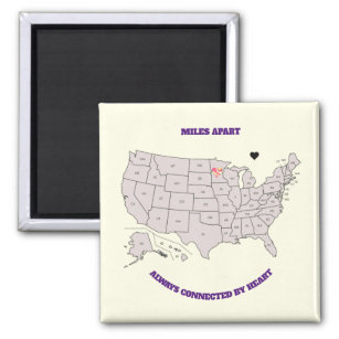 Miles Apart From Minnesota to Any State Magnet