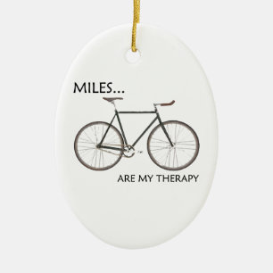 MIles Are My Therapy Ceramic Tree Decoration