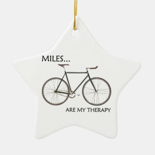 MIles Are My Therapy Ceramic Tree Decoration