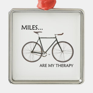 MIles Are My Therapy Metal Tree Decoration
