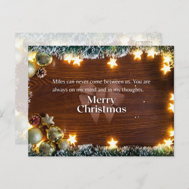 Miles Between Us Christmas Postcard (Front/Back)