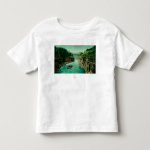 Miles Canyon, Alaska View with Men Rafting Down Toddler T-Shirt