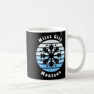Miles city montana snowflake christmas winter coffee mug