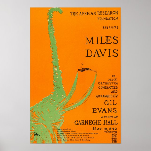 Miles Davis / Gil Evans at Carnegie Hall Concert Poster (Front)