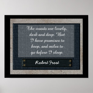 Miles to Go Before I sleep Poster