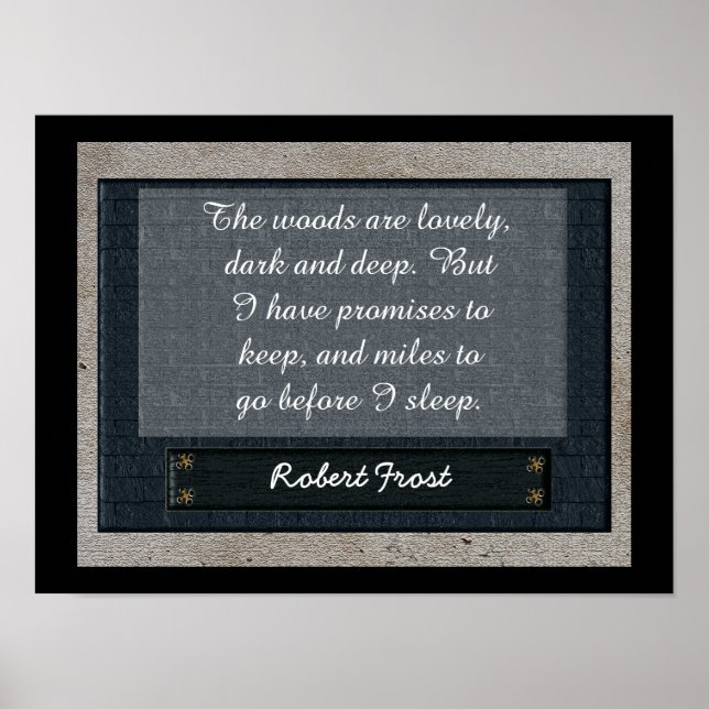 Miles to Go Before I sleep Poster (Front)