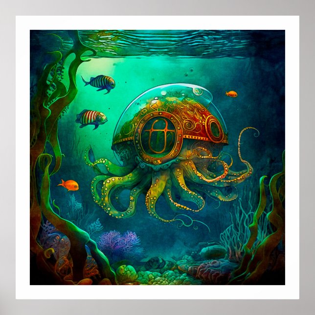 Miles Under the Sea Art Illustration Poster 3 (Front)