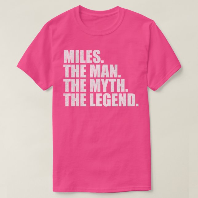 MilesMiles Name Miles given name T-Shirt (Design Front)