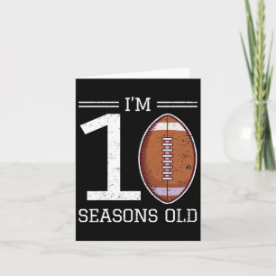 Milestone 10th Birthday American Football Boy 10 Y Card