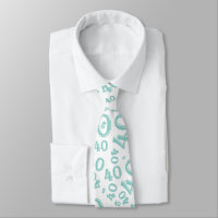 Milestone 40 Random Number Pattern Teal/White