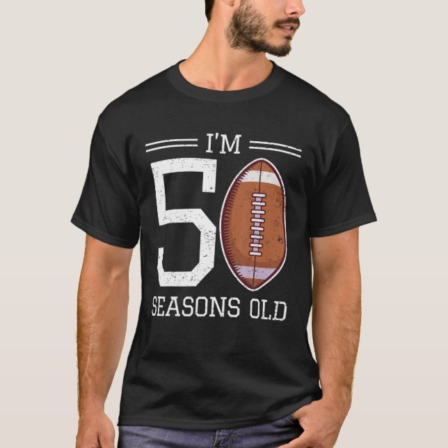Milestone 50Th Birthday American Football 50 Years T-Shirt (Front)
