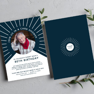 Milestone 80th Birthday Photo Card Shower