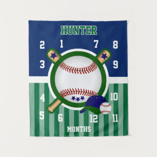 Milestone Baby Photo Prop Baseball ⚾ Sport 2 Tapestry