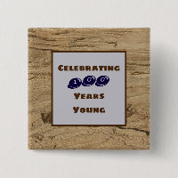Milestone Birthday 100 Years Young Brown Woodgrain