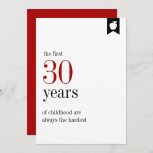 Milestone Birthday 30th Birthday Card