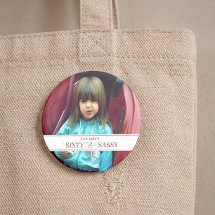 Milestone Birthday Custom Large Photo 10 Cm Round Badge