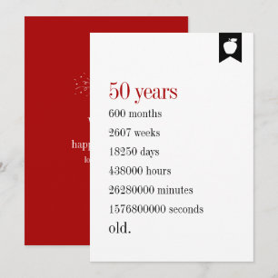 Milestone Birthday Days Old Birthday Card