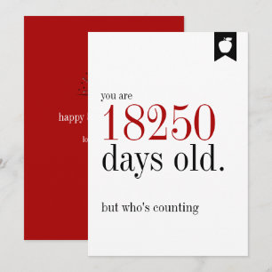 Milestone Birthday Days Old Birthday Card