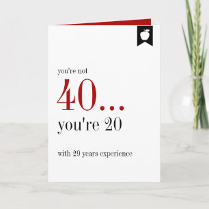 Milestone Birthday Experience Birthday Card