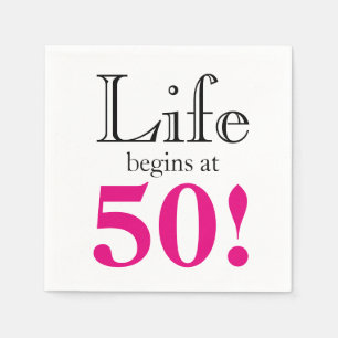 Milestone birthday funny aging humour 50th birthda napkin