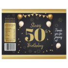 Milestone Birthday Gold Black Chip Bag Wrappers