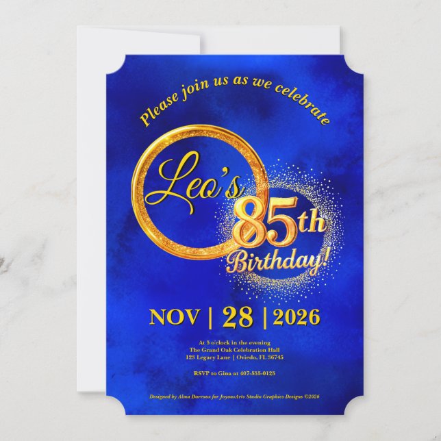 Milestone Birthday Invitation (Front)