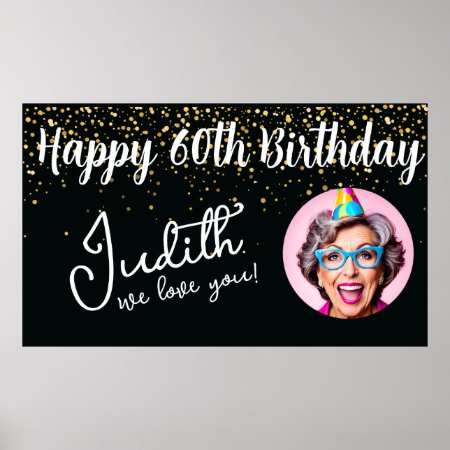 Milestone BIRTHDAY PARTY Banner  Poster (Front)