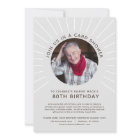Milestone Birthday Photo Card Shower Invitation