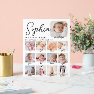 milestone birthday sign, printable baby's first  acrylic sign