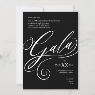 Milestone Gala Invitation