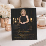 Milestone gold photo birthday invitation<br><div class="desc">Celebrate a milestone birthday in style with this elegant photo birthday invitation designed for women. Featuring a full-photo layout and refined typography, this invitation is perfect for formal celebrations such as a 40th, 50th or 60th birthday, cocktail party or black-tie inspired event. The clean, modern design allows your photo to...</div>