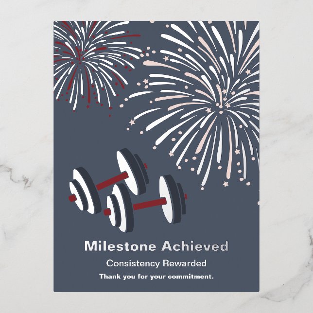 Milestone Thanks For Your Commitment Foil Postcard (Front)