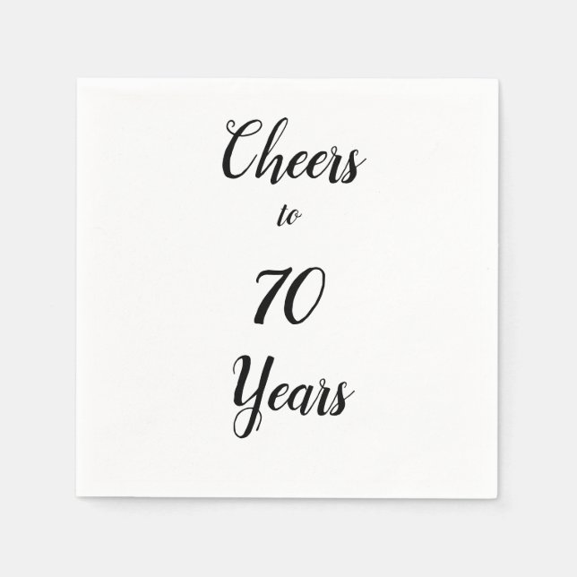 Milestone Year Cocktail Paper Napkins (Front)