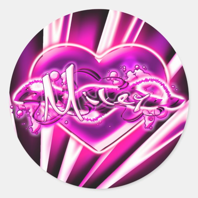 Miley Classic Round Sticker (Front)