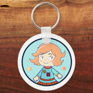 Miley in Space Key Ring