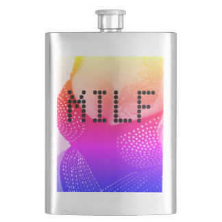 Milf Flask Hot Pink & Silver chest.
