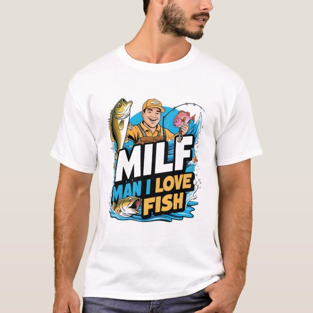 MILF Man I Love Fish Funny Mens  T-Shirt (Front)
