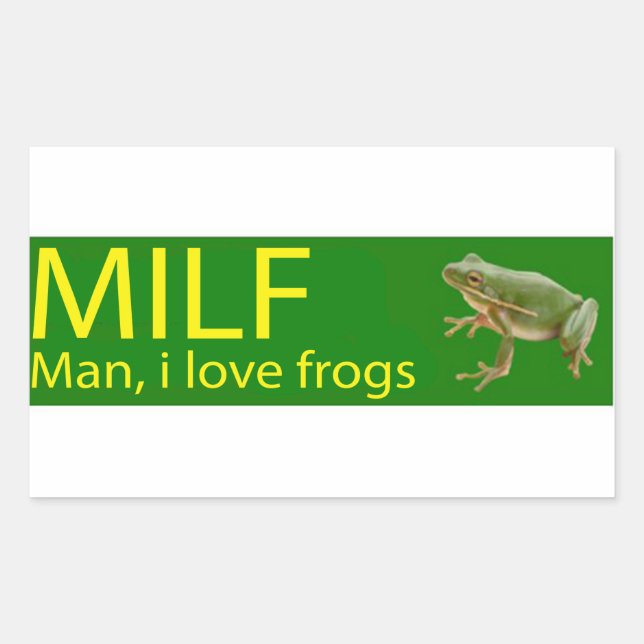  MILF Man, I love frogs Stickers Best gift  (Front)