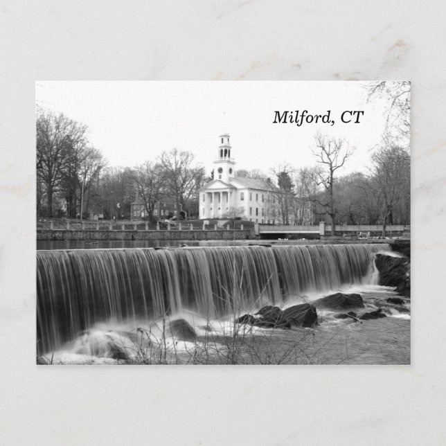 Milford, CT Duckpond Postcard (Front)