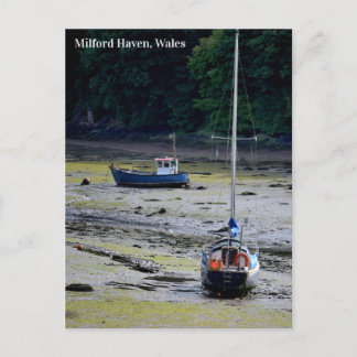 Milford Haven Wales Low Tide Postcard