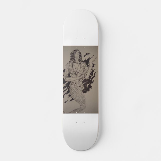 militairy mermaid skateboard (Front)
