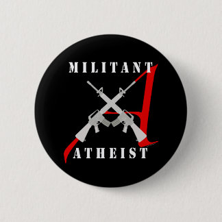 Militant Atheist black button